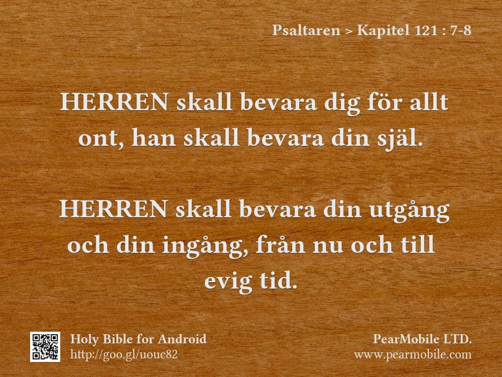 Psaltaren, Kapitel 121:7-8